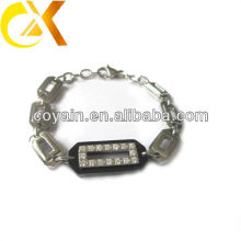 stainless steel bracelet with CZ covered